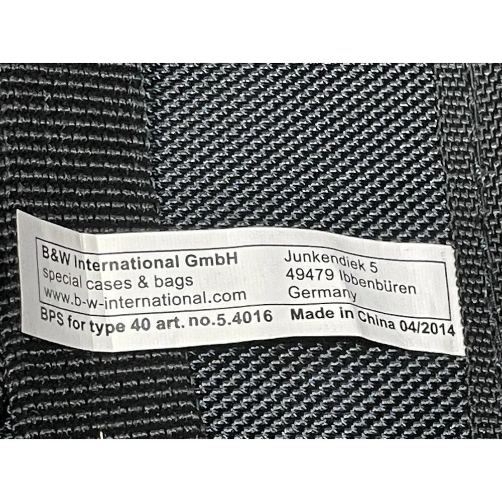B&W International BPS Backpack System for Type 40 Outdoor Case Art No 5.4016